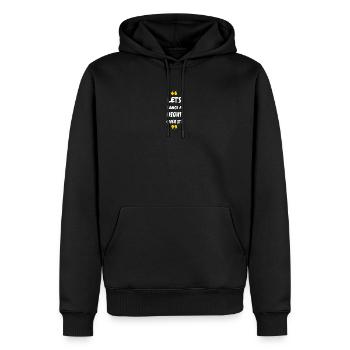 Dansons une nuit dessus ! - Sweat à capuche Premium bio Homme - noir - Devant - Nico (187cm)