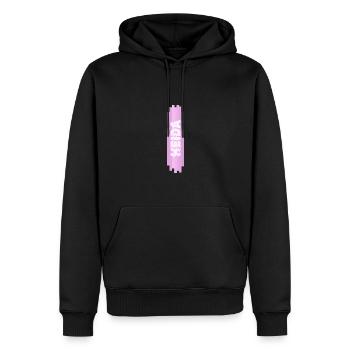 Heida comme nom de femme - Sweat à capuche Premium bio Homme - noir - Devant - Nico (187cm)