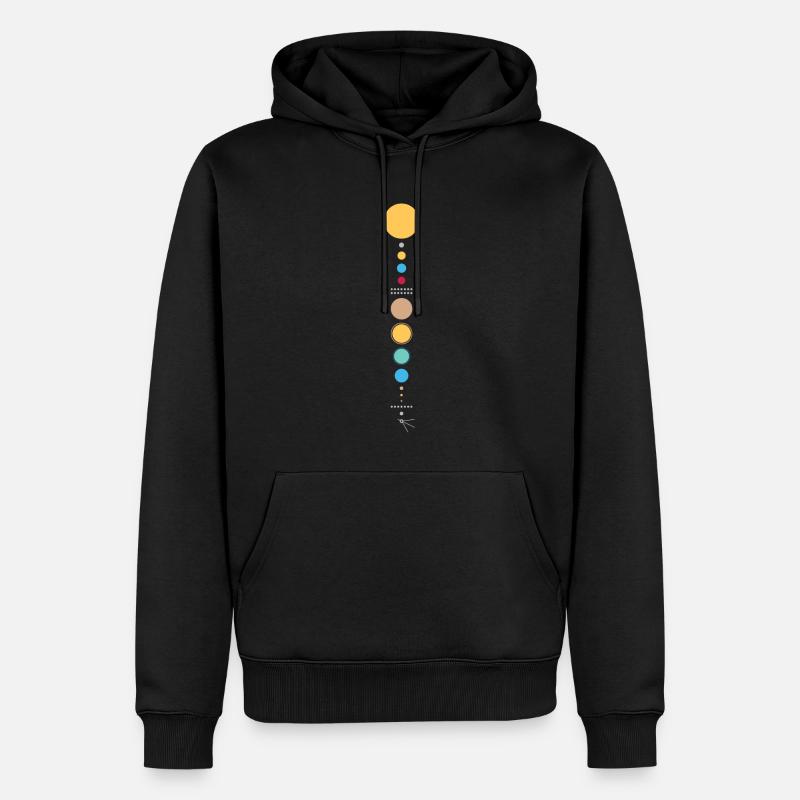 Sonnensystem - Männer Premium Bio Hoodie - Schwarz