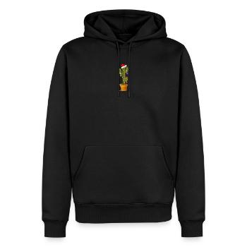 weihnachtlich geschmückter Kaktus für Weihnachten - Männer Premium Bio Hoodie - Schwarz - Vorne - Nico (187cm)
