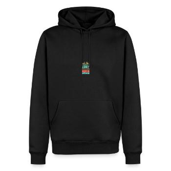 1987 - Männer Premium Bio Hoodie - Schwarz - Vorne - Nico (187cm)