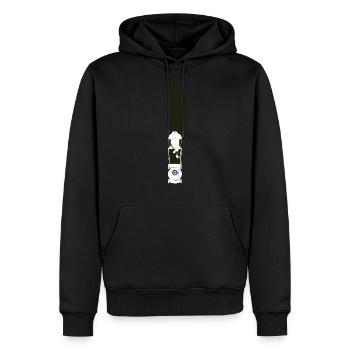 Rasen mähen - Männer Premium Bio Hoodie - Schwarz - Vorne - Nico (187cm)