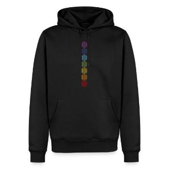 Fleur de vie | Fleur de vie | chakras 1 - Sweat à capuche Premium bio Homme - noir - Devant - Nico (187cm)