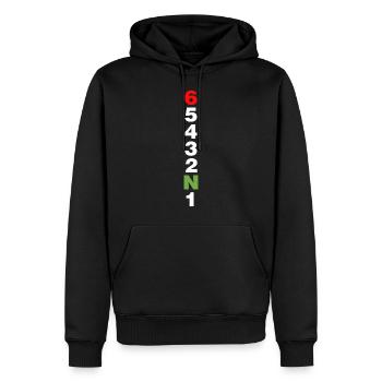 Déposez un engrenage et disparaître - Sweat à capuche Premium bio Homme - noir - Devant - Nico (187cm)