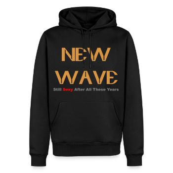 Diese Jahre New Wave..Still Sexy After All - Männer Premium Bio Hoodie - Schwarz - Vorne - Nico (187cm)