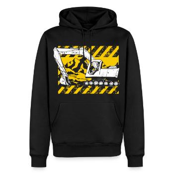 Bagger Maschinenführer Arbeit Beruf Job Gala bau - Männer Premium Bio Hoodie - Schwarz - Vorne - Nico (187cm)