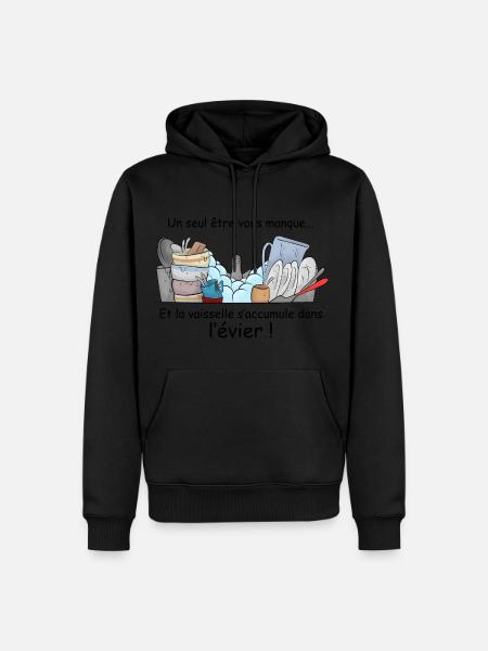 Eine fehlen .... - Männer Premium Bio Hoodie - Schwarz
