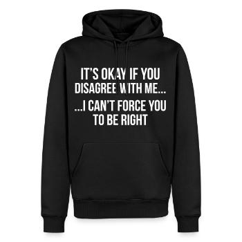Lustiges sarkastisches Zitat-Witz-T-Shirt - Männer Premium Bio Hoodie - Schwarz - Vorne - Nico (187cm)