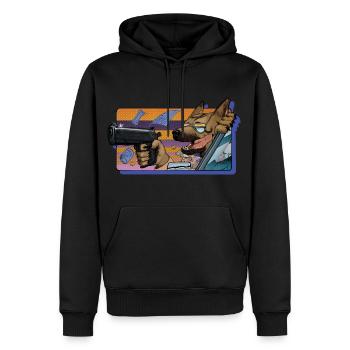 Gun Dog - sans inscription - Sweat à capuche Premium bio Homme - noir - Devant - Nico (187cm)