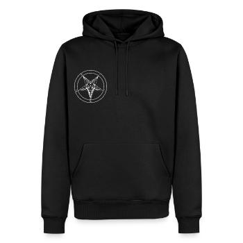 Siegel des Baphomet Metal-Musik-Konzert Pentagramm - Männer Premium Bio Hoodie - Schwarz - Vorne - Nico (187cm)