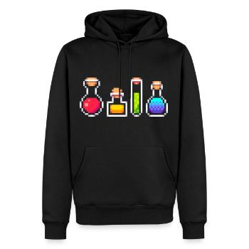 RPG Potions - Men’s Premium Organic Hoodie - black - Front - Nico (187cm)