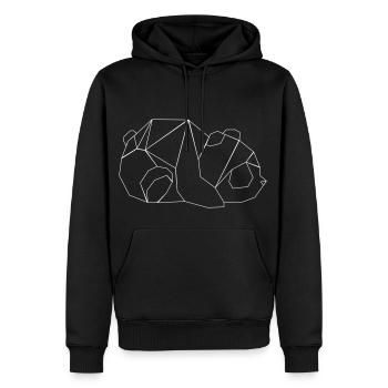 Geometry Panda - Men’s Premium Organic Hoodie - black - Front - Nico (187cm)