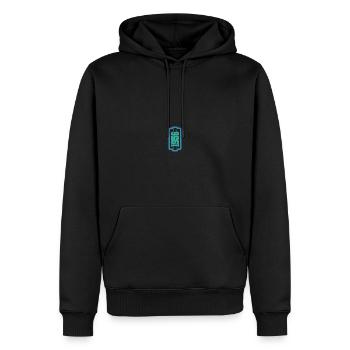 1956 - Männer Premium Bio Hoodie - Schwarz - Vorne - Nico (187cm)