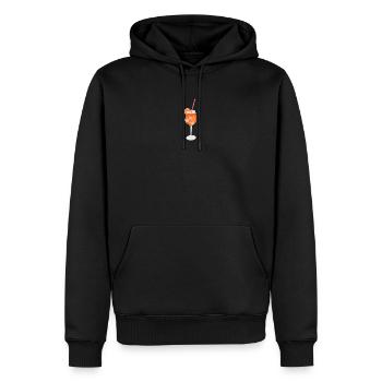Cocktail-Party - ein Spritz geht immer - Orange - Männer Premium Bio Hoodie - Schwarz - Vorne - Nico (187cm)