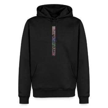 Relaxin' With My Bunnies – Pastel chill with humor - Men’s Premium Organic Hoodie - black - Front - Nico (187cm)