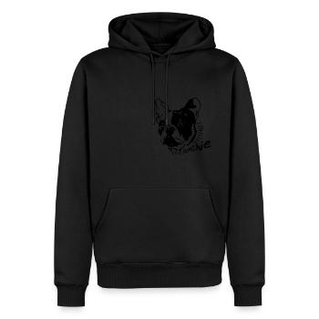 Franzmann - Männer Premium Bio Hoodie - Schwarz - Vorne - Nico (187cm)