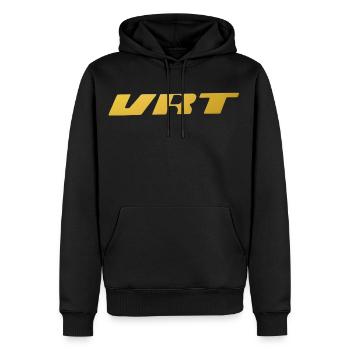 VRT - Männer Premium Bio Hoodie - Schwarz - Vorne - Nico (187cm)