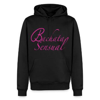 Bachata Sensual pink - Bachata Dance Shirts - Männer Premium Bio Hoodie - Schwarz - Vorne - Nico (187cm)