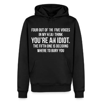 T-shirt drôle de cadeau d'humour de citation sarcastique - Sweat à capuche Premium bio Homme - noir - Devant - Nico (187cm)
