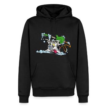Machine à laver Machine à laver Wicked - Sweat à capuche Premium bio Homme - noir - Devant - Nico (187cm)