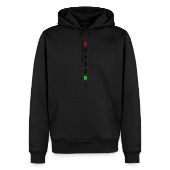 Retro Graphic Motorcycle Rider Motorcyclist Biker - Männer Premium Bio Hoodie - Schwarz - Vorne - Nico (187cm)