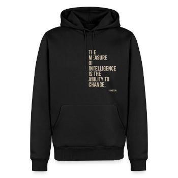 Ability to change - Men’s Premium Organic Hoodie - black - Front - Nico (187cm)