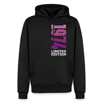 50th Birthday Man Woman 1974 Limited Edition - Men’s Premium Organic Hoodie - black - Front - Nico (187cm)