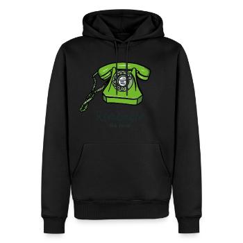 RememberTelefon - Männer Premium Bio Hoodie - Schwarz - Vorne - Nico (187cm)