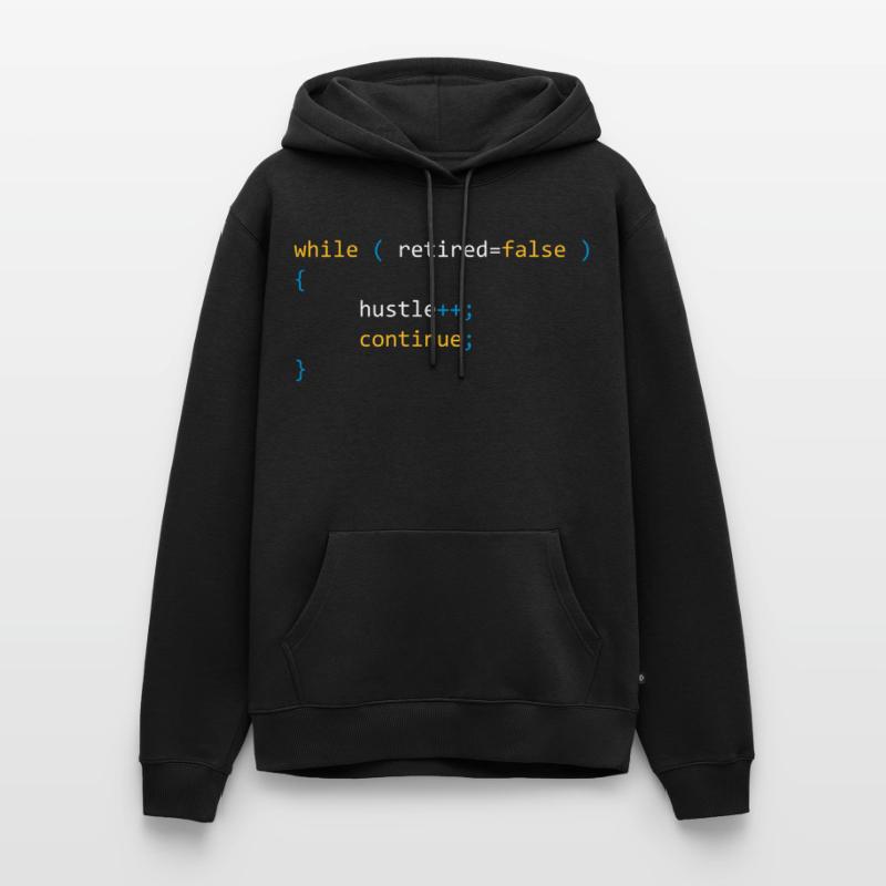 CONTINUER HÂTE EN CAS DE NON RETIRÉ - JAVA CODE Sweat à capuche Premium bio Homme
