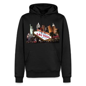 Las Vegas Berühmtes Schild Skyline - Männer Premium Bio Hoodie - Schwarz - Vorne - Nico (187cm)