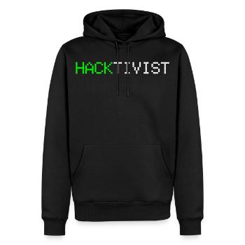 Hacktivist, Hacker, C++, Computer, Informatik - Männer Premium Bio Hoodie - Schwarz - Vorne - Nico (187cm)