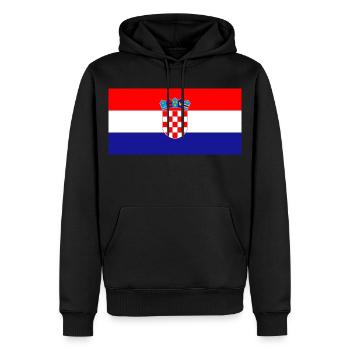 Kroatien - Männer Premium Bio Hoodie - Schwarz - Vorne - Nico (187cm)