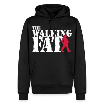 The walking Fat - Zombie - Humor - Adipositas-Fett - Sweat à capuche Premium bio Homme - noir - Devant - Nico (187cm)