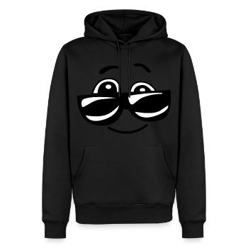 Comic - Männer Premium Bio Hoodie - Schwarz - Vorne - Nico (187cm)