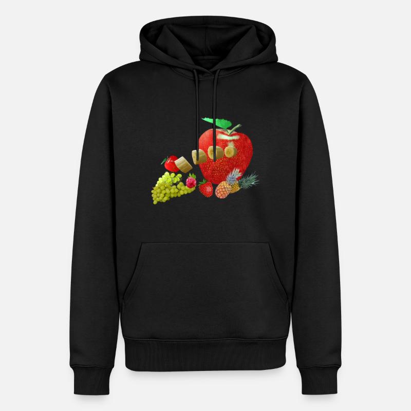 fruit - Sweat à capuche Premium bio Homme - noir