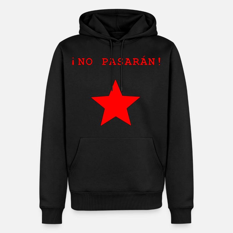 NO PASARAN - Männer Premium Bio Hoodie - Schwarz