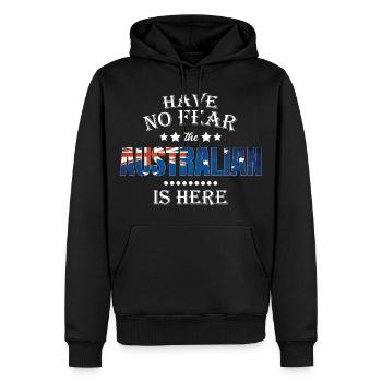Australie cadeau australien cadeau de continent - Sweat à capuche Premium bio Homme - noir - Devant - Nico (187cm)