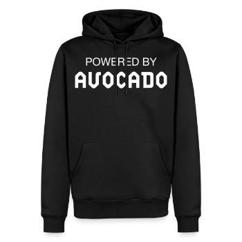 Powered By Avocado - Sweat à capuche Premium bio Homme - noir - Devant - Nico (187cm)