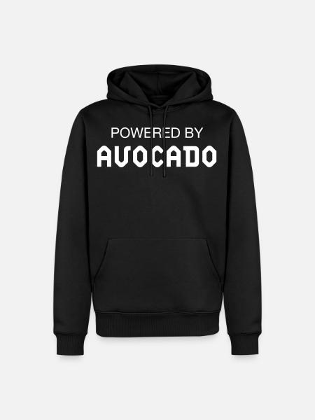 Powered By Avocado - Men’s Premium Organic Hoodie - black