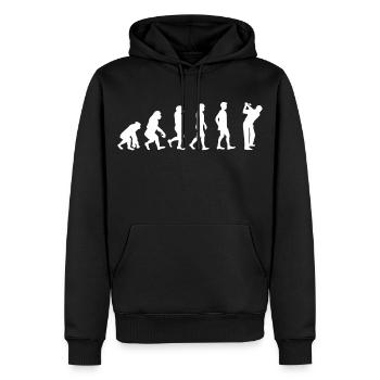 Evolution Golf - Männer Premium Bio Hoodie - Schwarz - Vorne - Nico (187cm)