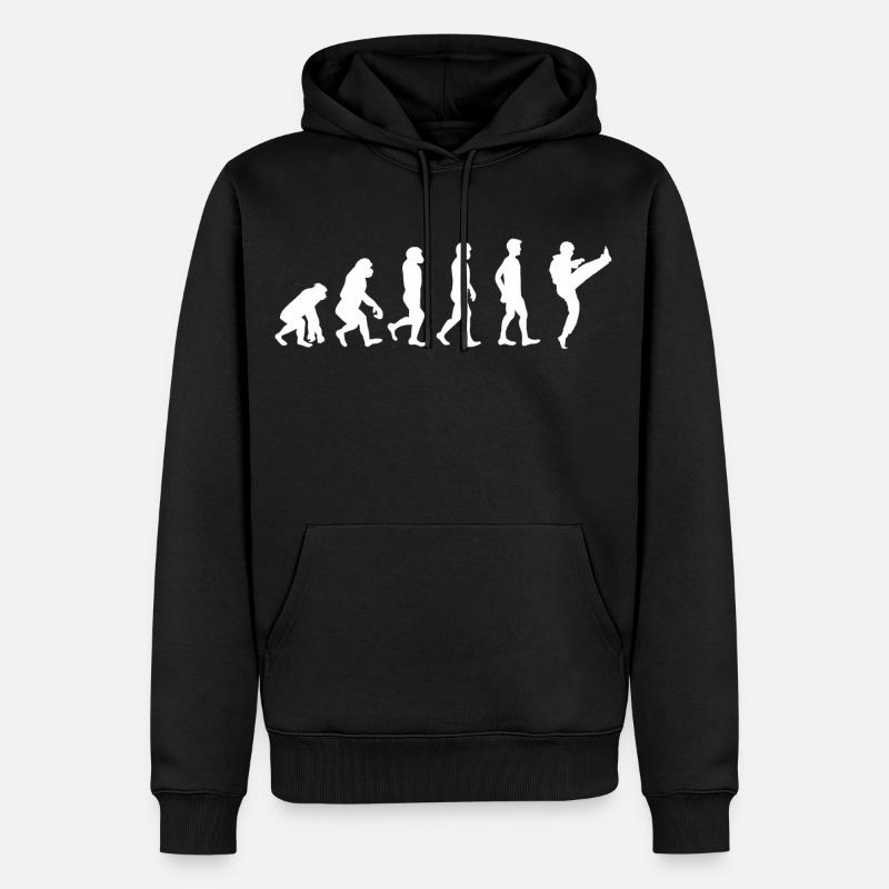 Evolution Karate - Sweat à capuche Premium bio Homme - noir