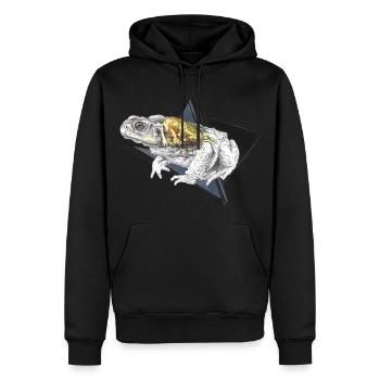 Riesenfrosch Bufo - Männer Premium Bio Hoodie - Schwarz - Vorne - Nico (187cm)