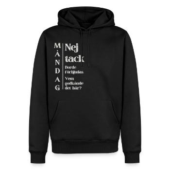 Lustiges Design für den Montagshasser - Männer Premium Bio Hoodie - Schwarz - Vorne - Nico (187cm)