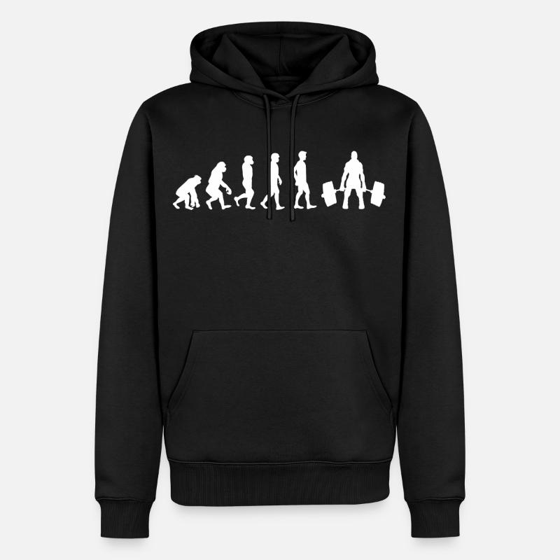 Evolution Weight Lifting - Sweat à capuche Premium bio Homme - noir