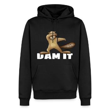 Dam il dabbender beaver dabbing cadeau cool - Sweat à capuche Premium bio Homme - noir - Devant - Nico (187cm)