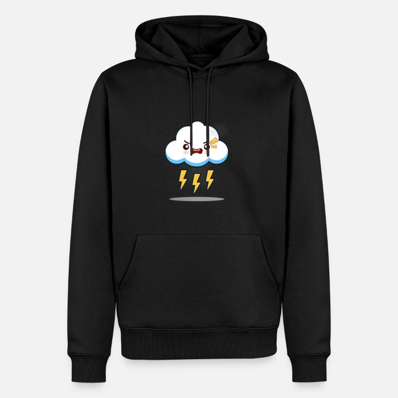 Rays eine andere Wolke! - Männer Premium Bio Hoodie - Schwarz