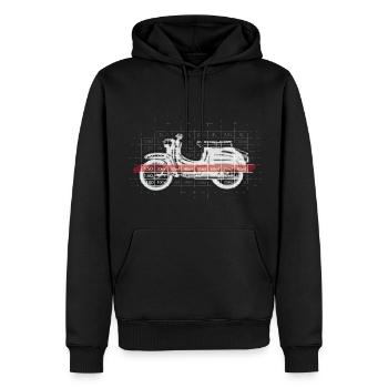 Simson 1:50 Mischtabelle Schwalbe - Männer Premium Bio Hoodie - Schwarz - Vorne - Nico (187cm)