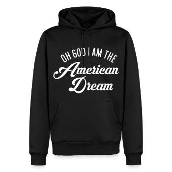 Oh God i am the American Dream - Sweat à capuche Premium bio Homme - noir - Devant - Nico (187cm)