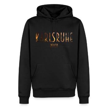 Karlsruhe Beach - Männer Premium Bio Hoodie - Schwarz - Vorne - Nico (187cm)