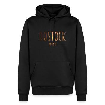 Rostock Beach - Männer Premium Bio Hoodie - Schwarz - Vorne - Nico (187cm)